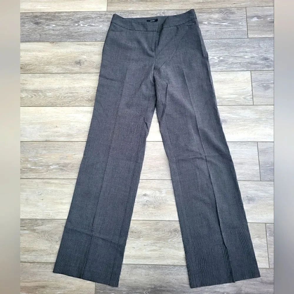 Alfani Career Wide Leg dress pants size 4 heathered gray, mid rise, flattering